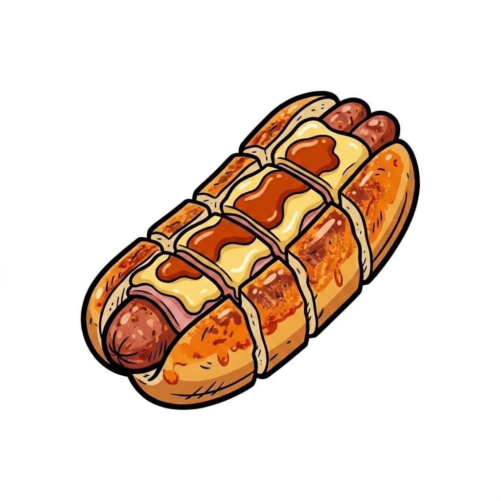 Cachorrinho illustrated hot dog icon