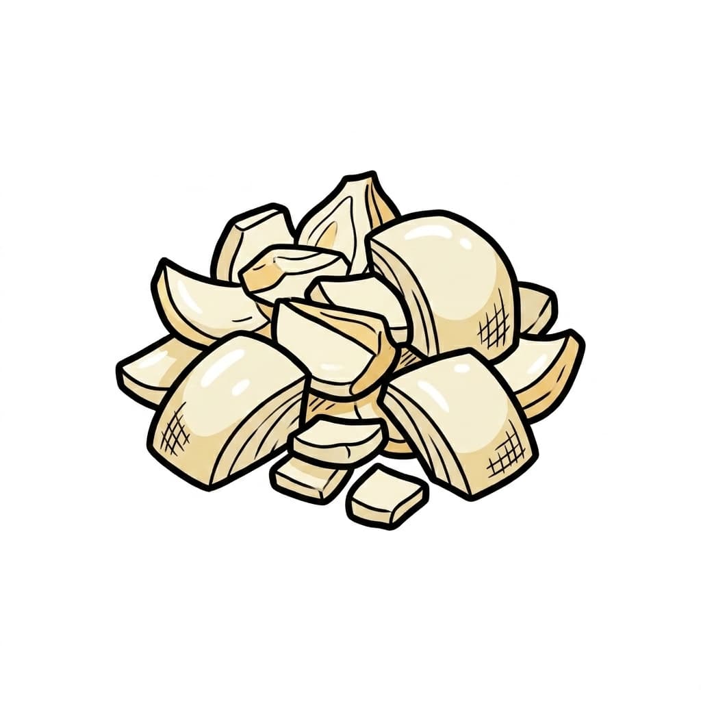 Chopped white onion illustrated ingredient icon
