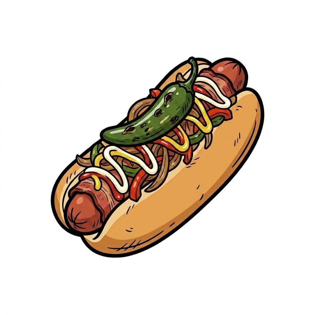 Danger Dog illustrated hot dog icon