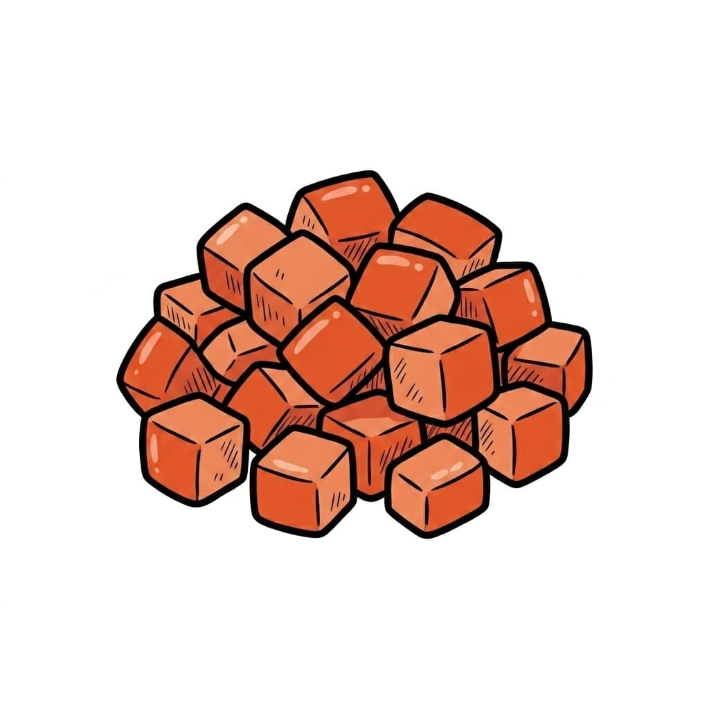 Diced tomato illustrated ingredient icon