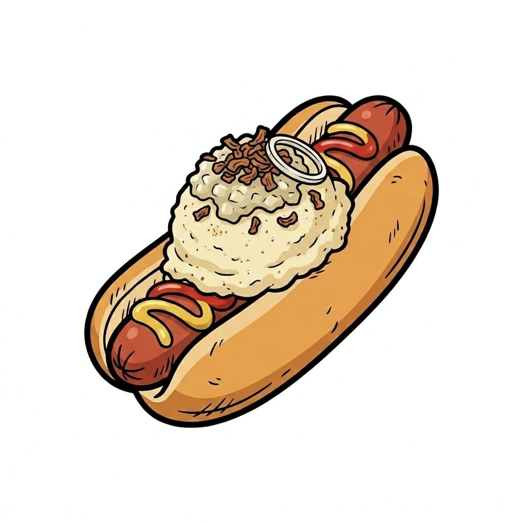 Halv Special illustrated hot dog icon