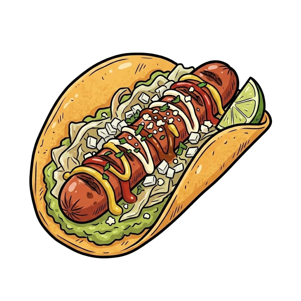 Mixtas illustrated hot dog icon