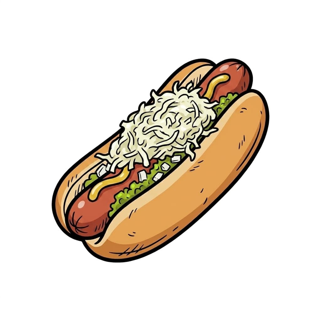 Montréal Hot Dog illustrated hot dog icon