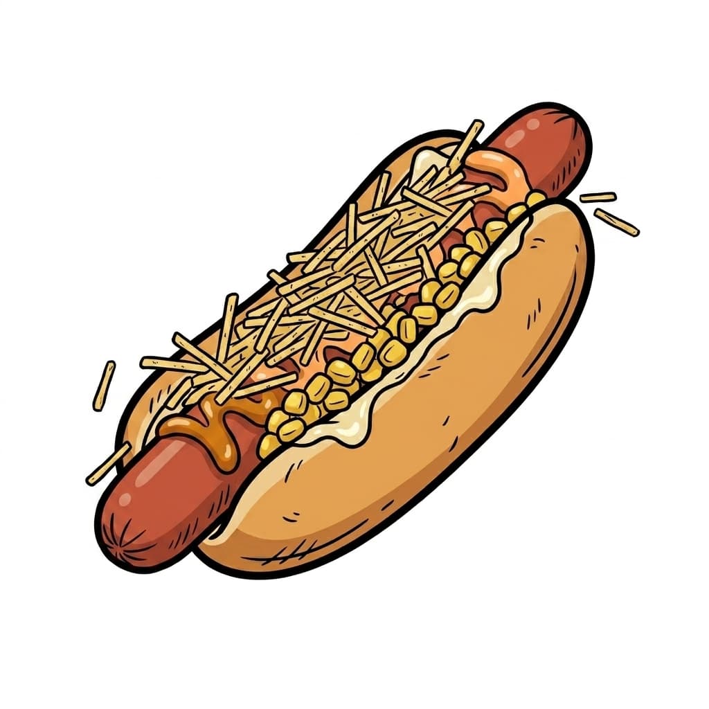 Pancho illustrated hot dog icon