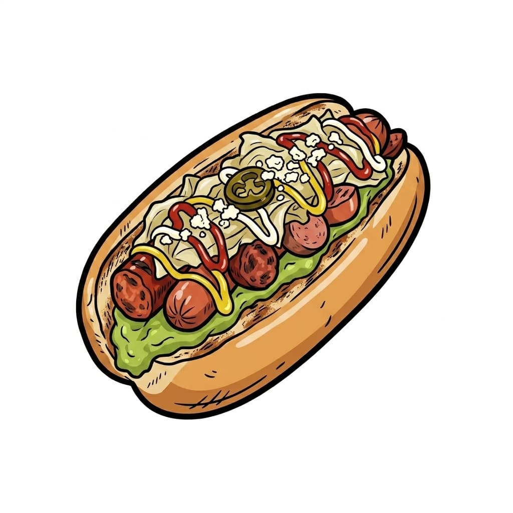 Shucos illustrated hot dog icon