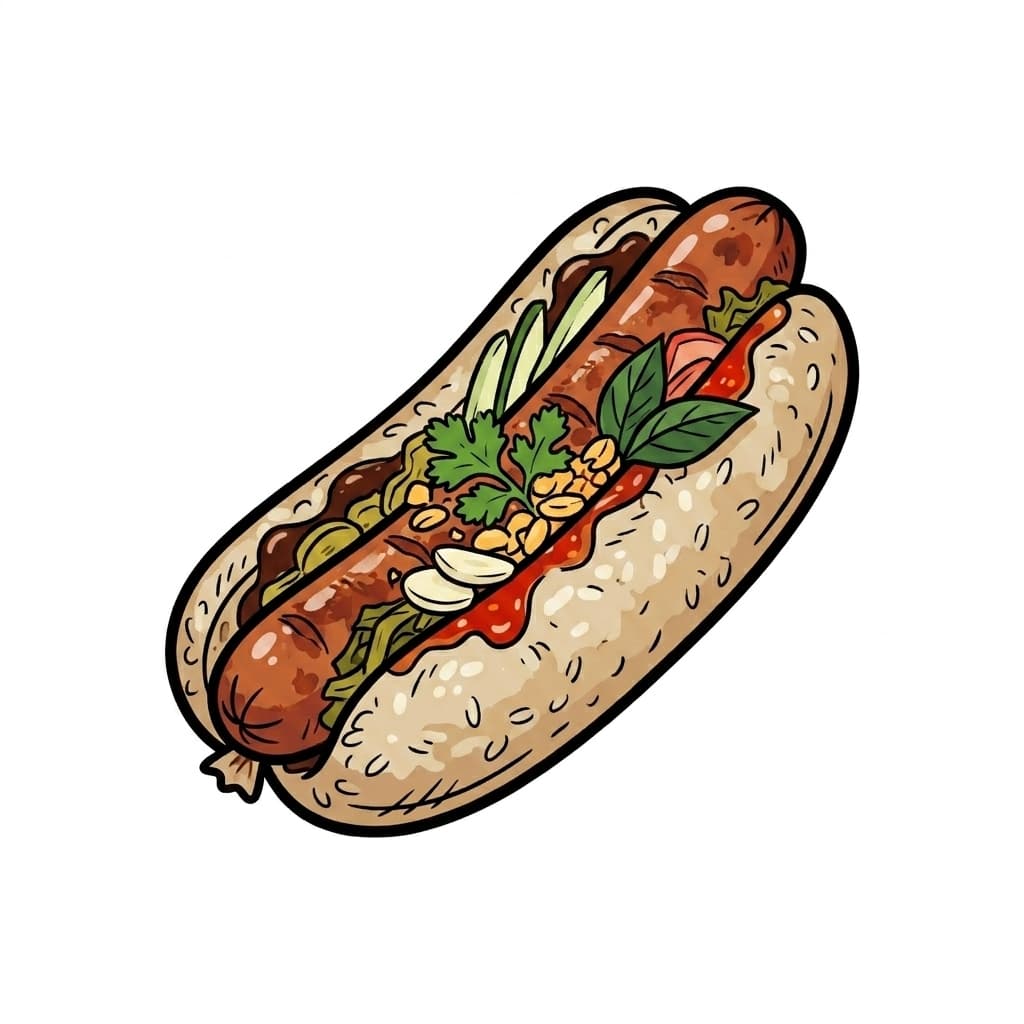 Tōa-tn̂g Pau Sió-tn̂g illustrated hot dog icon