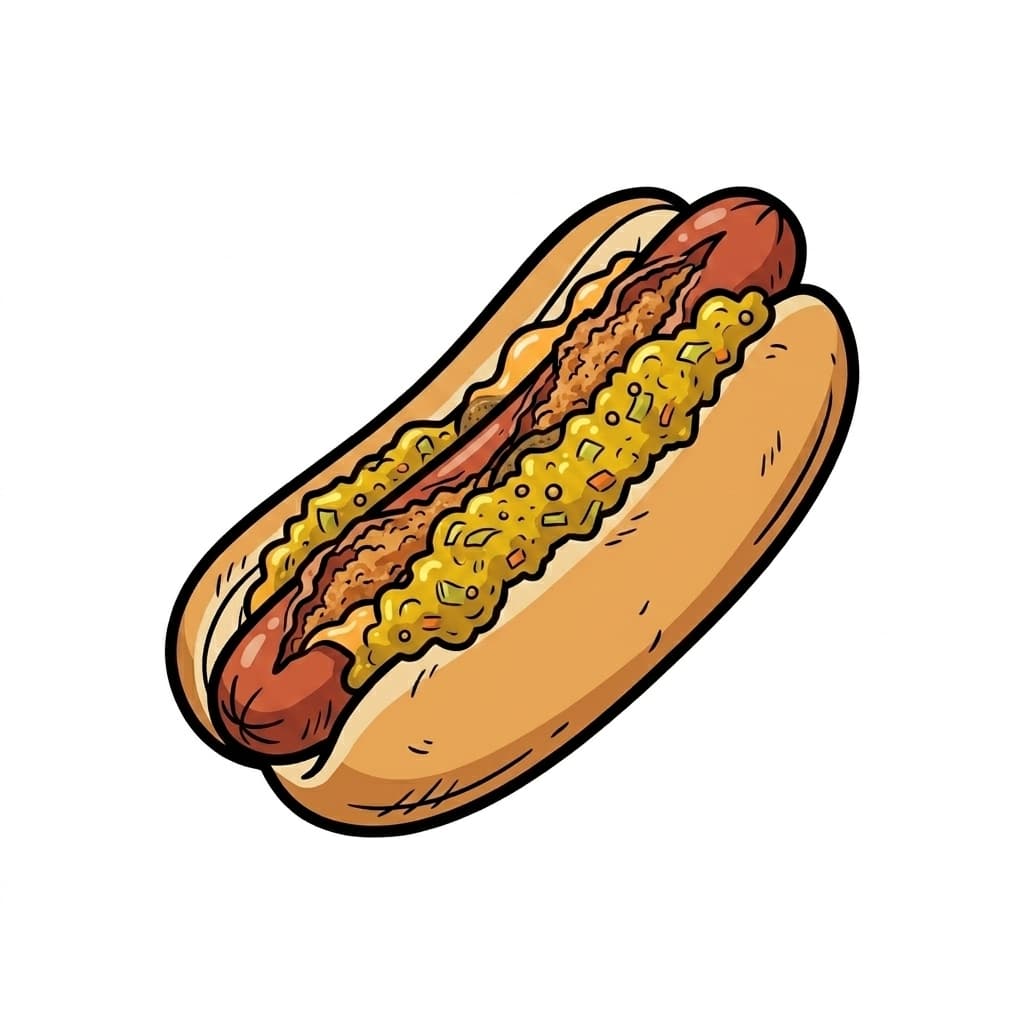 The Ripper illustrated hot dog icon