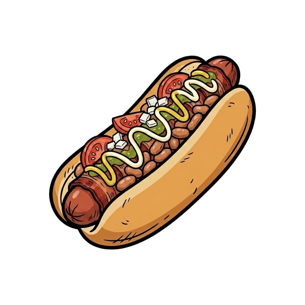 The Sonoran Dog illustrated hot dog icon